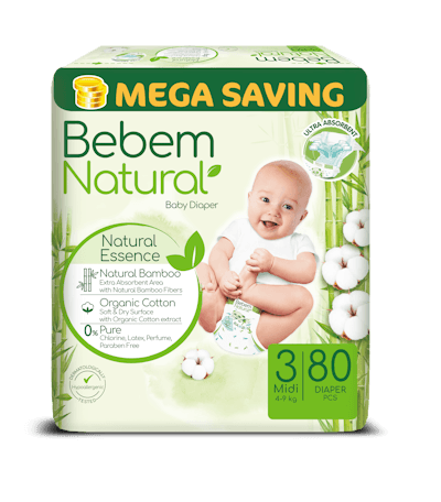 Bebem Natural Nappies Size 3 80 Pack - 1711614815113-BEBEM_NATURAL_MIDI_80_MEGA_ENG