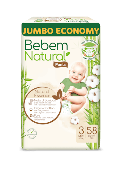Bebem Natural Pants Size 3 64 Pack
